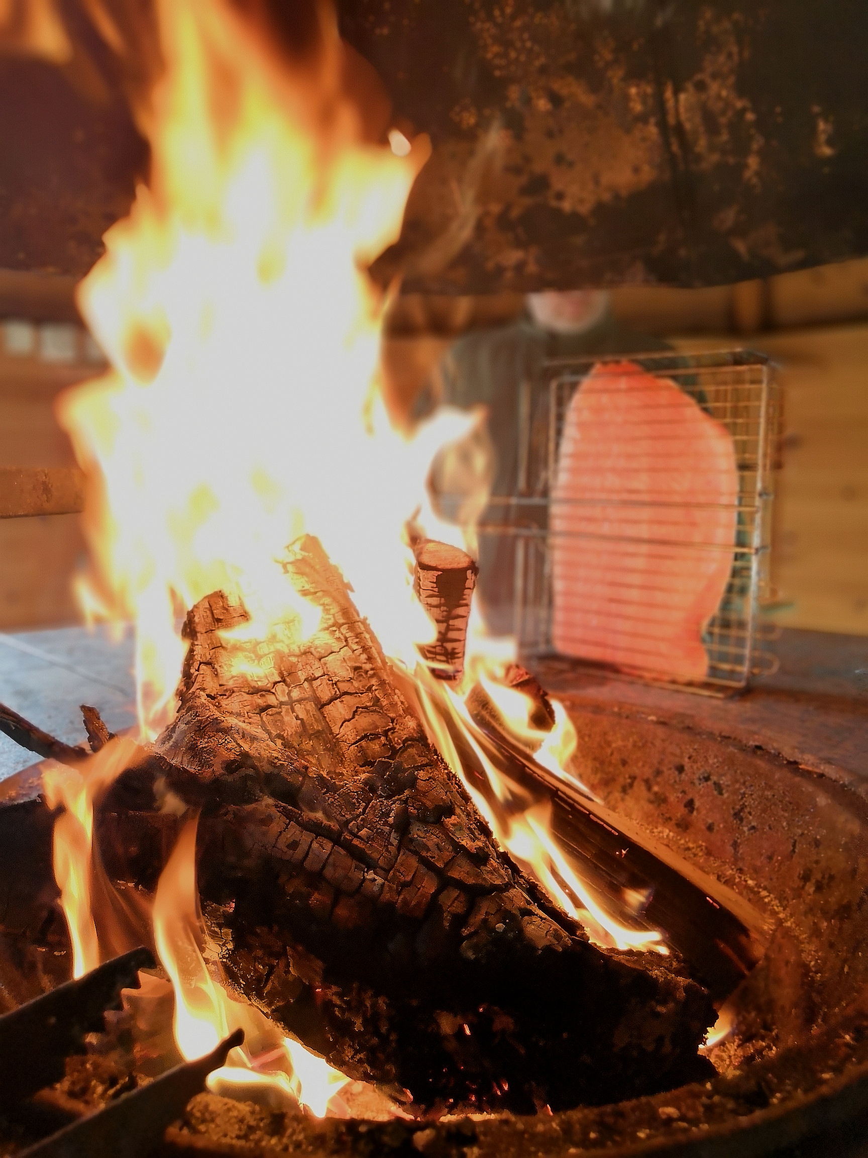 Salmon in the grill